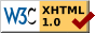 Símbolo que indica contenido XHTML 1.0 válido